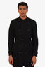 Burberry Black Belted Trench Coat Size 46 Mens