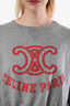 Sweat-shirt Celine gris en coton/cachemire à motif graphique, taille S