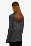 Celine Black Wool Fuzzy Trim Sweater Size M