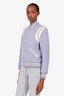 Saint Laurent Blue Wool-Blend Varsity 'Teddy' Jacket Size 36