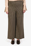 Rosetta Getty Brown Herringbone Flared Pants Size XL