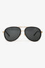 Versace Black Gold Aviator Sunglasses