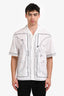 Jacquemus White Cotton 'Le Paysan' Dog Print Button Down Shirt Size 48 Mens