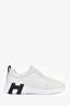 Hermès White Leather and Suede 'Bouncing' Sneakers Size 38