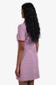 Gucci Pink/Red Cotton Diamante Tweed Dress Size 40