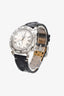 Fendi Mother of Pearl Dial Diamond-Stitch 37mm Selleria Watch with Black Grained Leather Strap