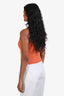 Frame Orange Ribbed Sleeveless Mick Neck Sweater Size S
