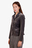 Loro Piana Grey Velvet Single Breasted Blazer Size 38