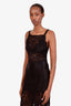 Paco Rabanne Black Lace Sheer Camisole Top Size 36