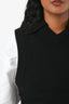 T by Alexander Wang Black/White Double Layered Cardigan Shirt Dress Size XS