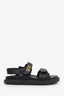 Christian Dior Black Leather 'Dioract' Sandals Size 37.5