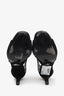 Prada Black Suede Peep-Toe Heels Size 36