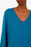 St. John Turquoise Cashmere V-Neck Sweater Estimated Size M