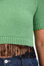 Pinko Green Knit Beaded Hem Top Size S