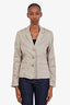 Burberry Beige Cotton Single Breasted Jacket Size 8