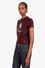 Frame x Ritz Paris Brown Cotton Logo T Shirt Size XS