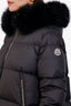 Moncler Black Laichefur Down Parka Jacket with Removable Fur Hood Size 5