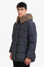 Brunello Cucinelli Blue Down Hooded Puffer Jacket Size 50 Mens
