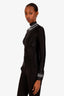 Paco Rabanne Black Embellished Turtleneck Top Size 34
