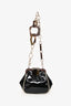 Marni Black Patent Leather Clutch with Acrylic Chain Handle