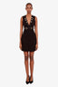 Versace Jeans Black Denim Baroque Buckle Sleeveless Mini Dress Size 0