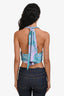Lovers and Friends Blue/Purple Halter Neck Tube Top Size XS