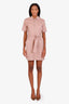Hermès Pink Belted Short Sleeve Dress Size 38