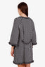 Pre-loved Chanel™ 14P Black/White Check Chain Trimmed Knit Cardigan Size 36