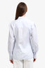 Sportmax Light Blue Cotton Button Down Pleat Detail Shirt Estimated Size M