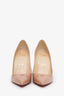 Christian Louboutin Nude Patent Leather So Kate 100 Heels Size 36.5
