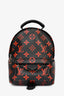 Louis Vuitton Black/Red Coated Canvas Monogram Palm Springs Back Pack