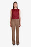 Helmut Lang Brown Ankle Slit Trousers Size 4