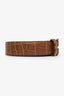 Burberry Brown Alligator Leather Belt Size 38 95