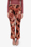 Song for the Mute Brown Printed Pleated Pants Size 40