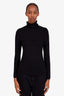 Nili Lotan Black Cashmere High Neck Long Sleeve Shirt Size M