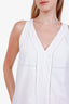 Theory White Cotton Midi Dress Size 10