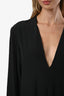 Tibi Black Silk and Nylon Pleated Dress Size 0