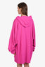 Balenciaga 2021 Pink Graphic Print Hoodie Size S