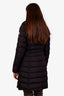 Moncler Black Quilted Flammette Long Down Coat Size 1
