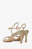 Stuart Weitzman Gold Glitter 'Starla 80' Sandals Size 6.5