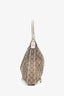 Gucci White Leather and Monogram Canvas Small Abbey Hobo Bag