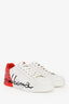Dolce & Gabbana White/Red Leather Sneakers Size 7.5 Men's