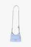 Pre-loved Chanel™ Light Blue Quilted Caviar Small Wavy Hobo GHW