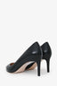 Stuart Weitzman Black Leather Leigh 70 Pointed Toe Heels Size 7.5