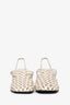 The Row White Leather Woven Mules Size 38