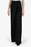 Victoria Beckham Navy Wool Sash Tie Wide Leg Trouser Size 4