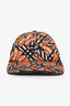 Burberry Orange Nylon Monogram Print Baseball Cap Size S