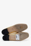 Prada Metallic Leather Logo Loafers Size 38
