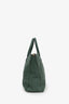Burberry Green Embossed Check Leather Tote Bag with Strap