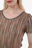 Missoni Multicolour Striped Short Sleeve Shirt Estimated Size Small